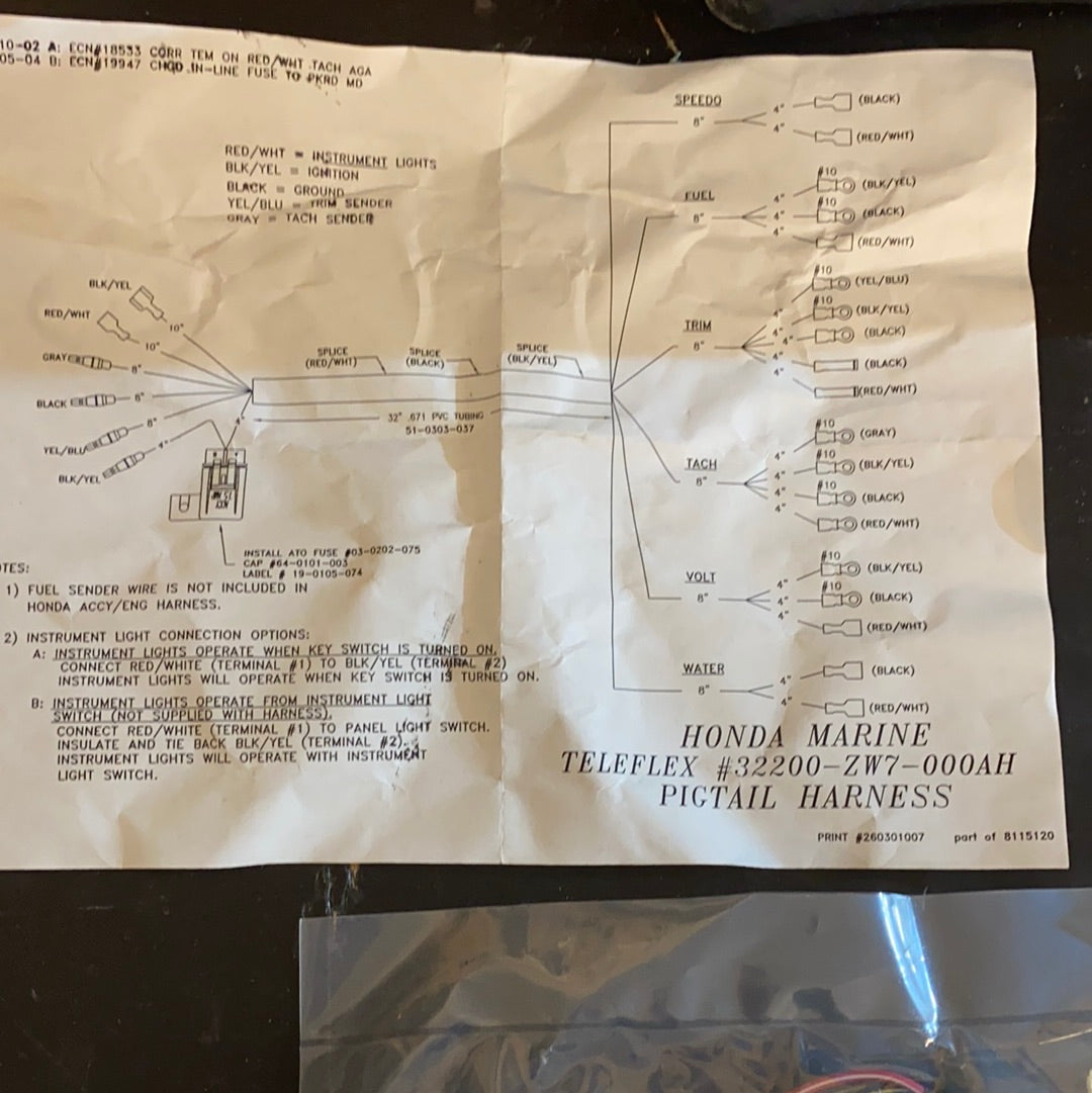 Honda kablage mätare