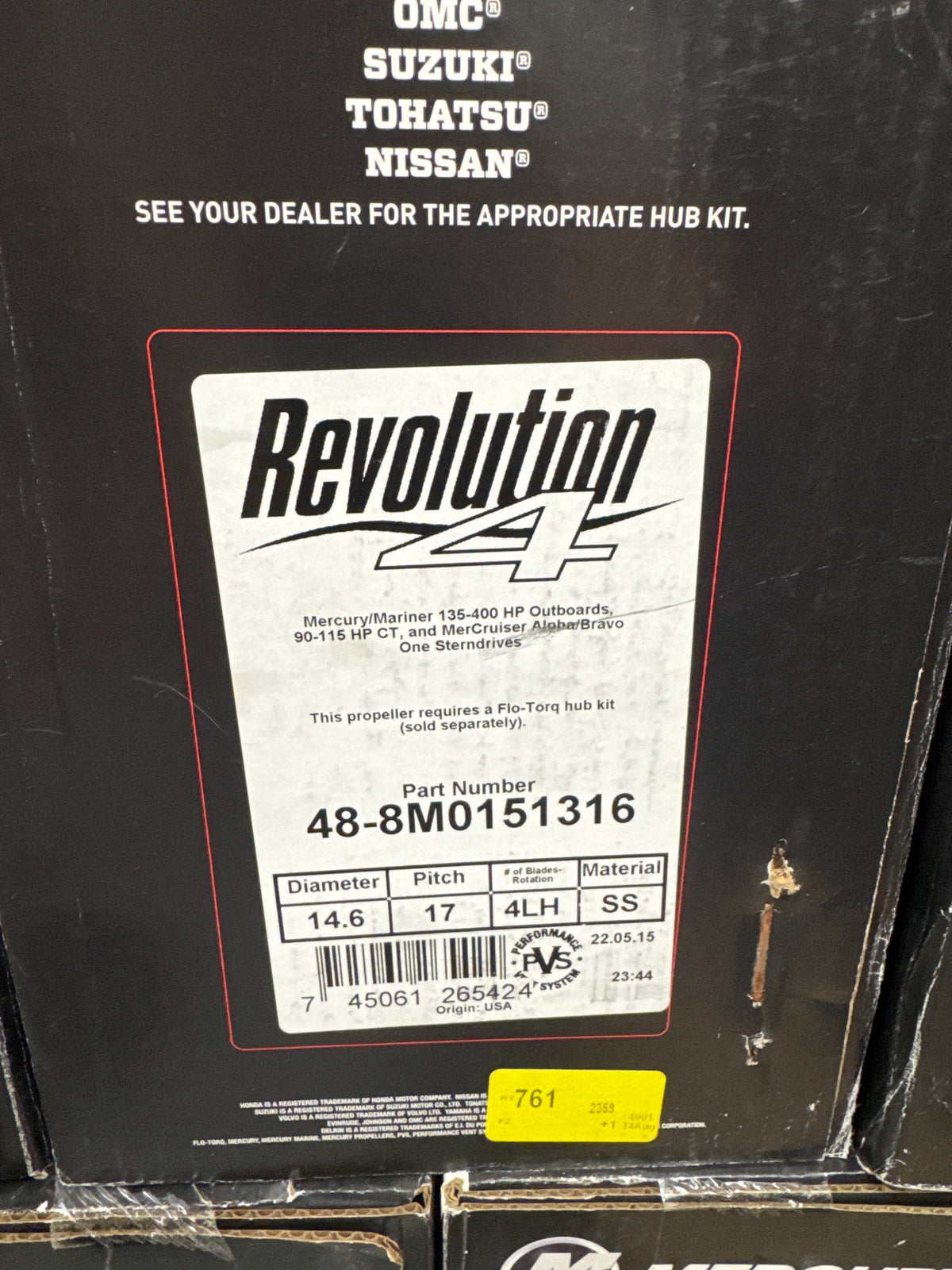 Mercury 48-8M0151316 Revolution 4 14.6 X 17 LH Propeller