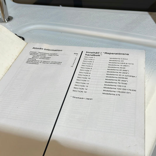 Mercury verkstadshandbok 2-275hp 1992